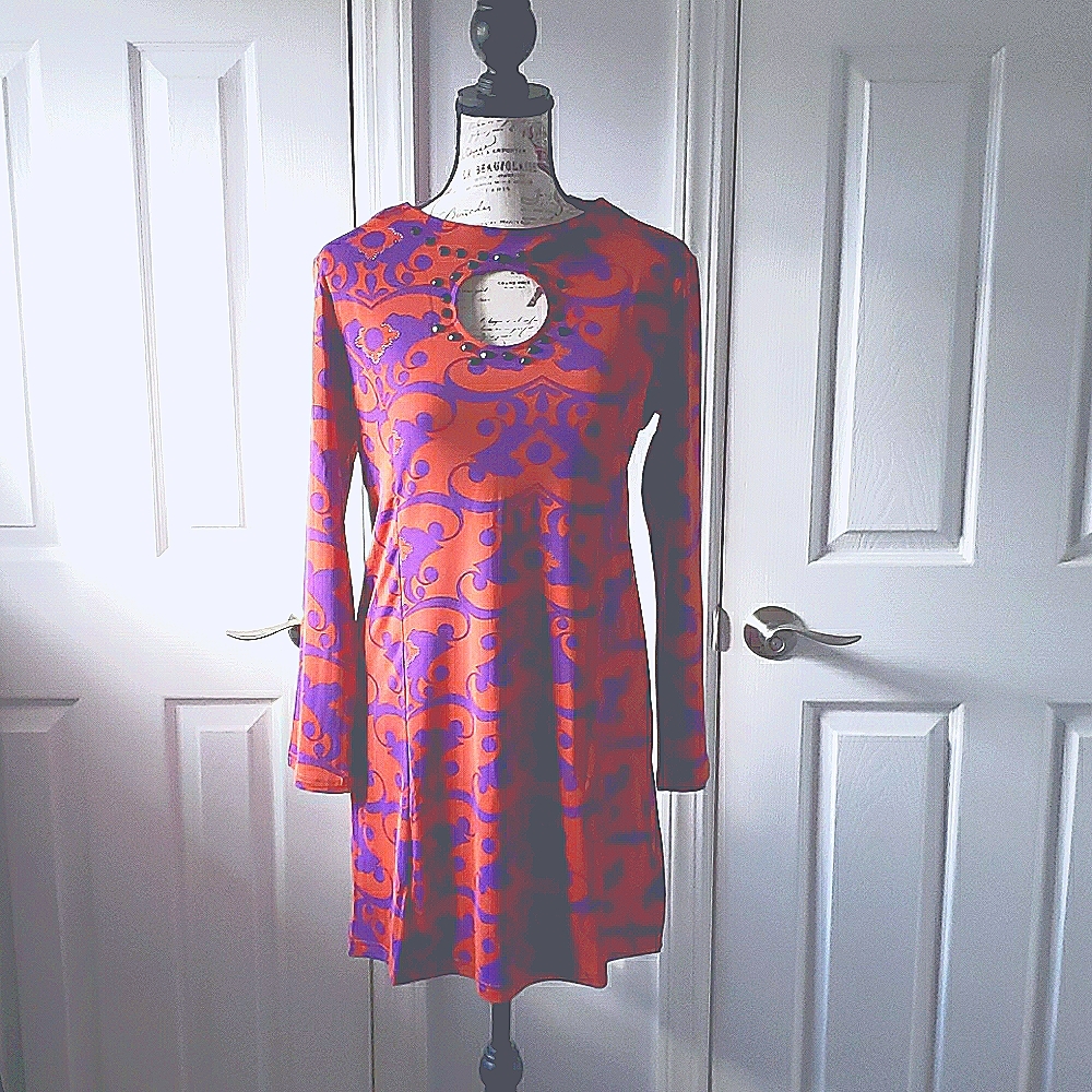 Purple and Red Dress